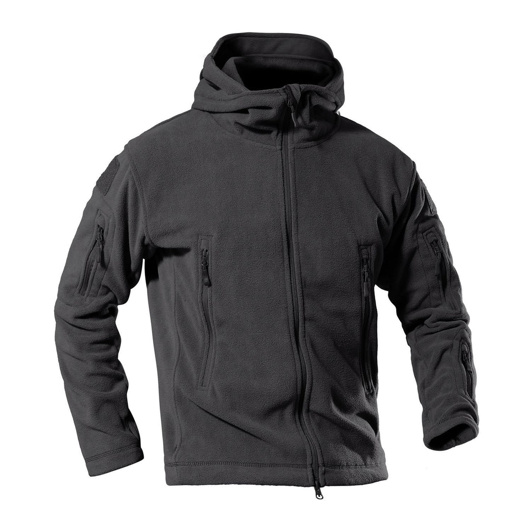 Men's fleece jacket with multifunctional zip pockets Lisslune