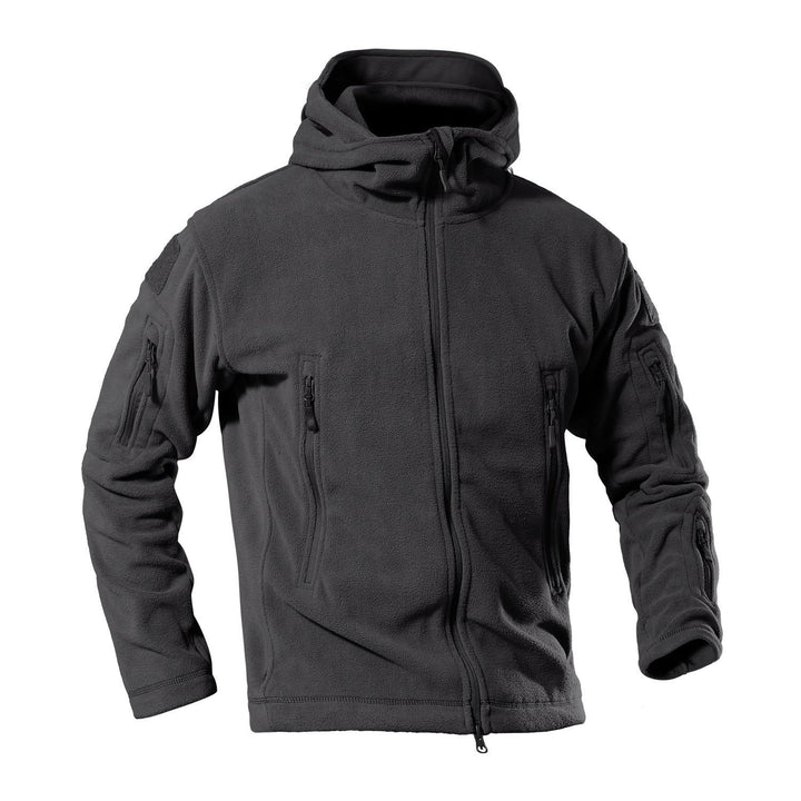 Men's fleece jacket with multifunctional zip pockets Lisslune