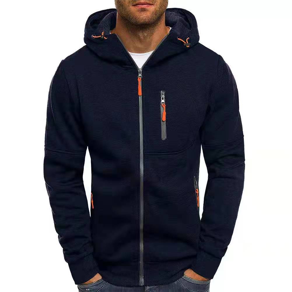 Men's Sporty Hooded Jacket with Modern Zipper Pockets Lisslune