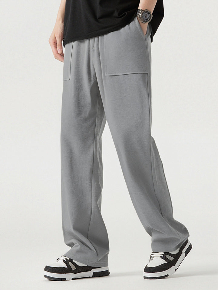 Men's Comfortable Cargo Pants with Practical Pockets and Elastic Waistband Lisslune