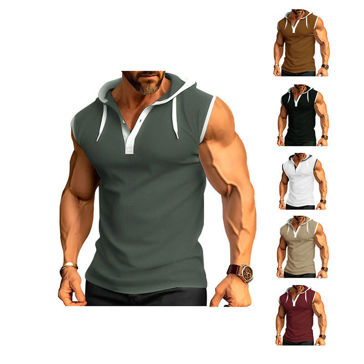 Men's sleeveless hoodie with breathable structure and stylish design Lisslune
