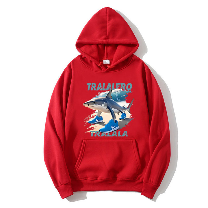 Women's hoodie with funny shark motif and graphic elements Lisslune