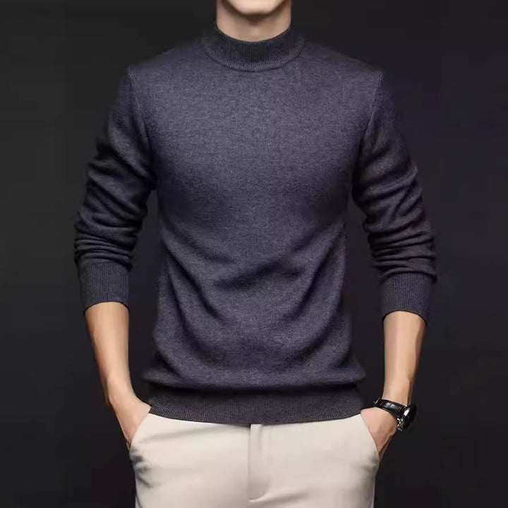Men's fine turtleneck sweater made of high-quality cotton Lisslune