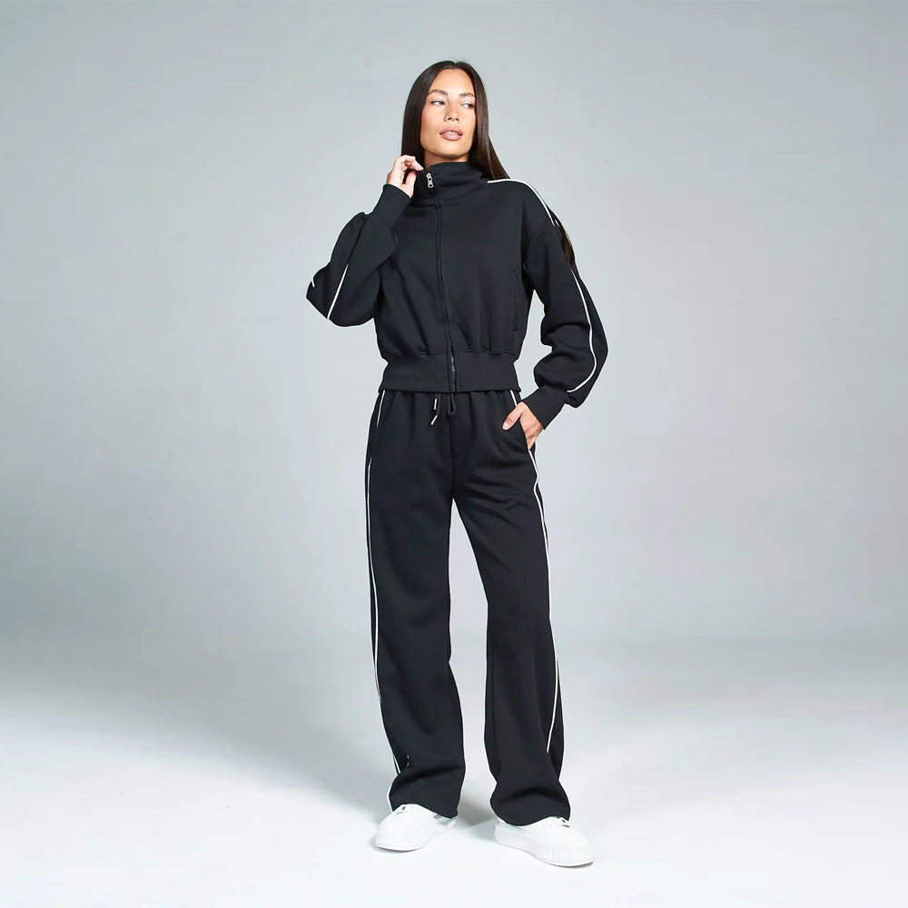 Women's sporty leisure suit with high collar Lisslune