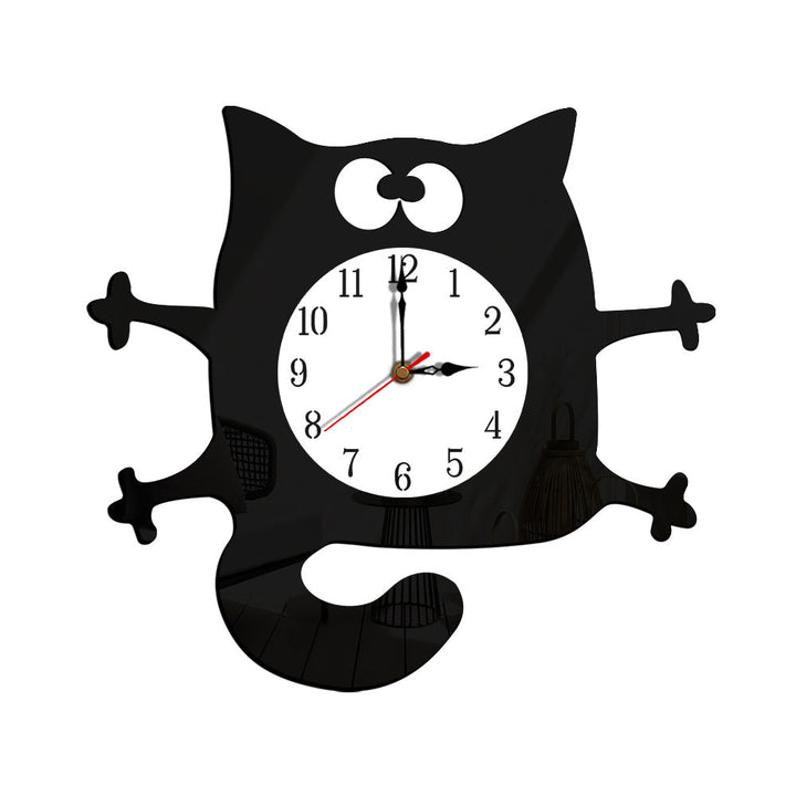 Lisslune | Silent Cat Wall Decoration Clock for Children's Room