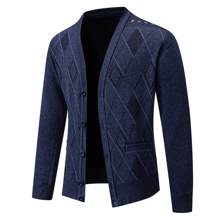 Men's cardigan with elegant diamond structure Lisslune