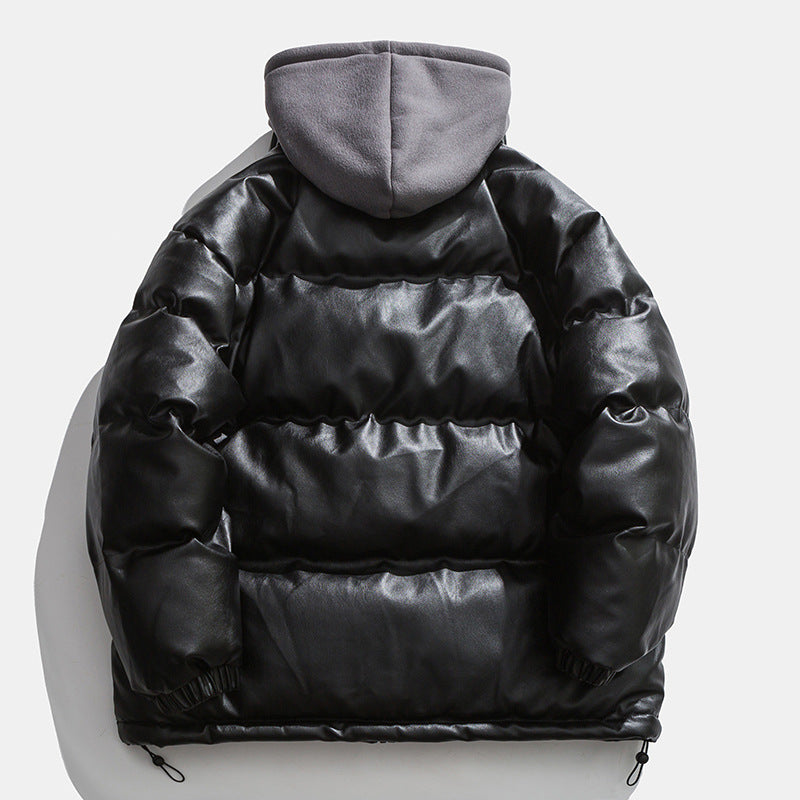 Men's high-quality quilted down jacket with detachable hood Lisslune