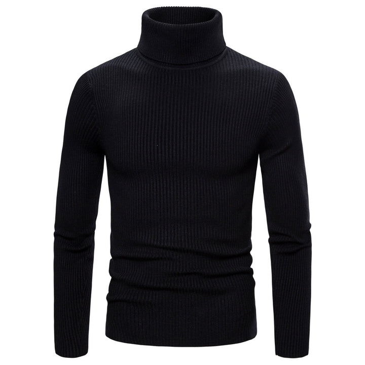 Men's turtleneck sweater made of soft knitted fabric with ribbed structure Lisslune