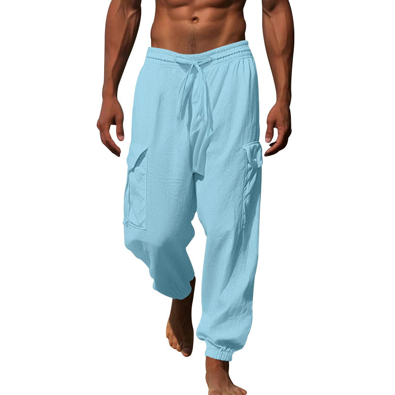Men's cargo pants with elastic waistband and practical side pockets Lisslune 1760050766