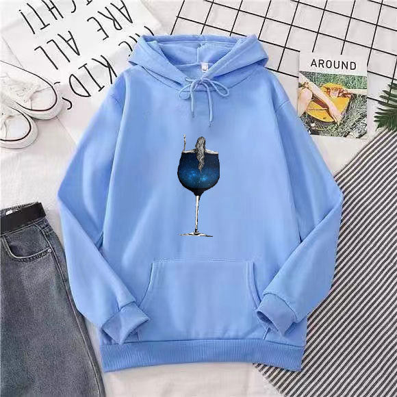 Women's hoodie with creative cocktail design Lisslune