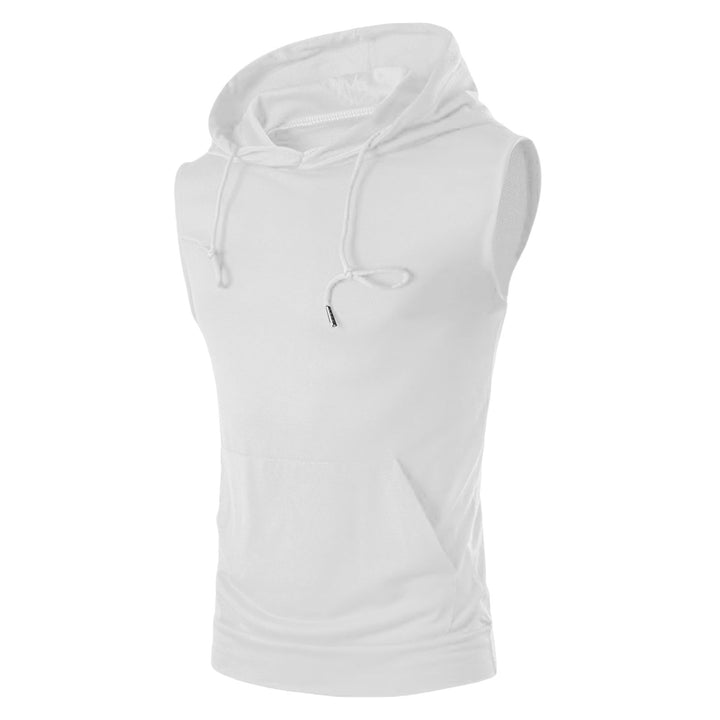 Men's sleeveless hoodie with spacious kangaroo pocket and breathable materials Lisslune