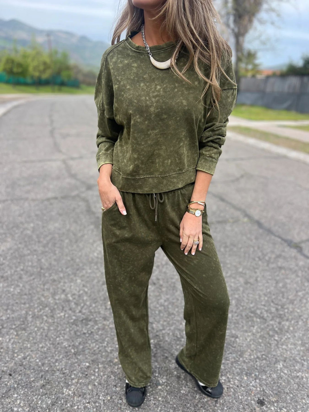 Women Casual Sweatshirt and Jogging Pants Set Lisslune