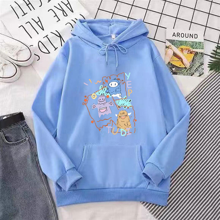 Women's hoodie with playful cartoon design Lisslune