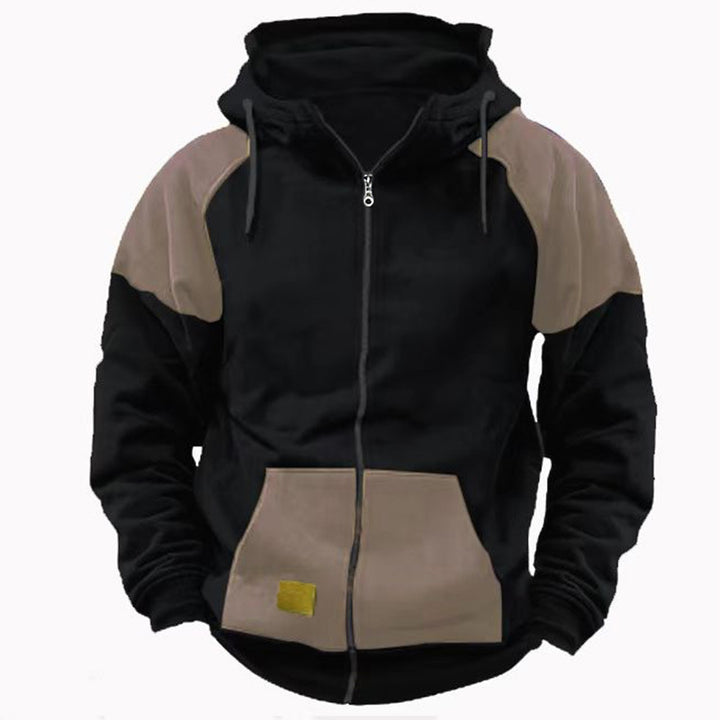 Men's sporty hoodie jacket with fashionable contrast details Lisslune