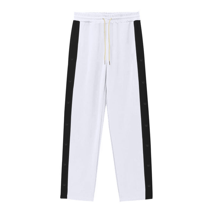 Men's sporty joggers with snap button closure and breathable material Lisslune