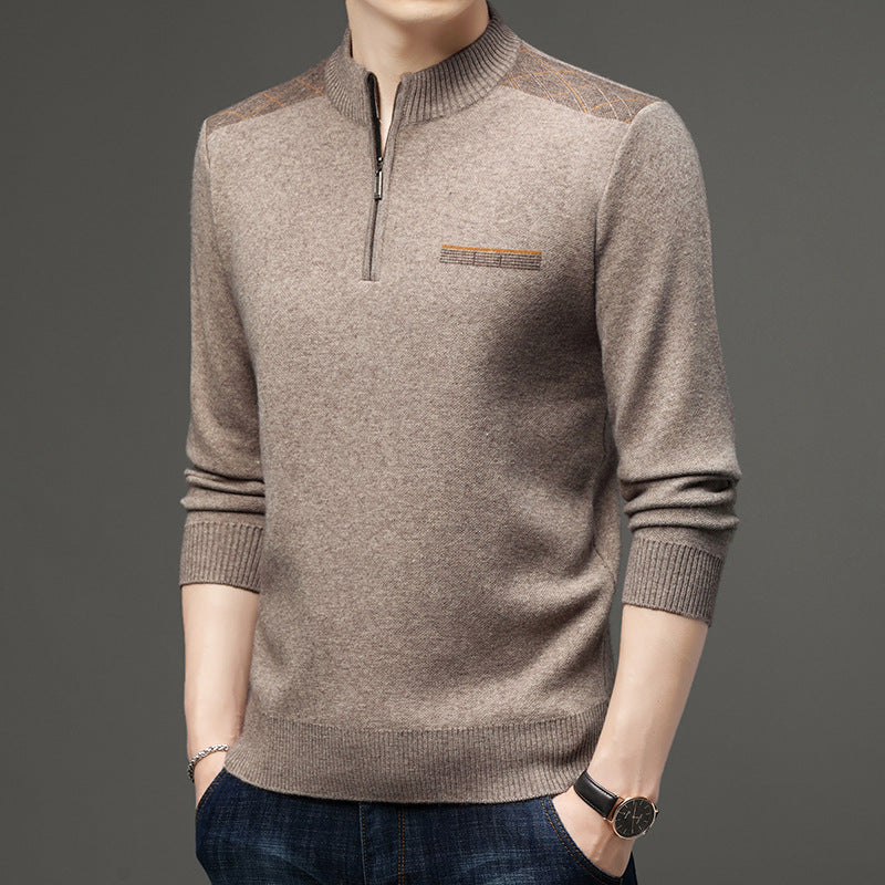 Men's Fashionable Pullover with Stand-Up Collar Lisslune