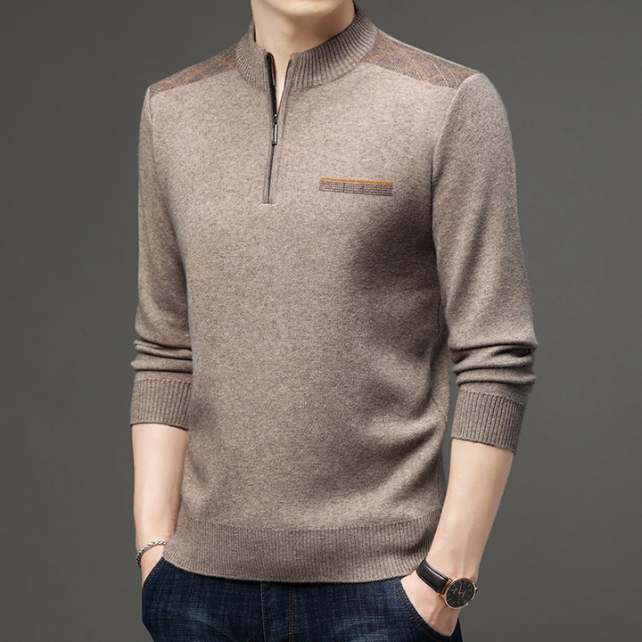 Men's Fashionable Pullover with Stand-Up Collar Lisslune