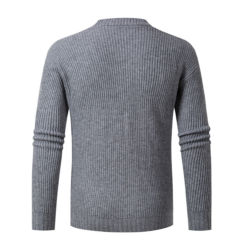 Men's fashionable cardigan with fine rib knit design Lisslune