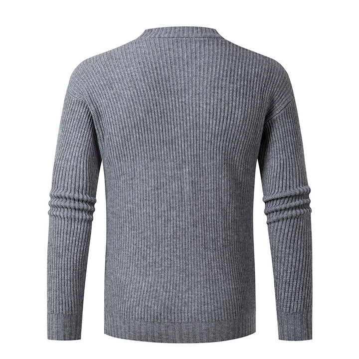 Men's fashionable cardigan with fine rib knit design Lisslune