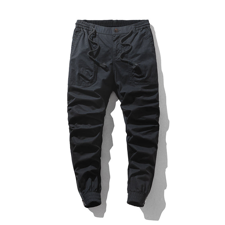 Men's casual cargo pants with elastic waistband and practical side pockets Lisslune