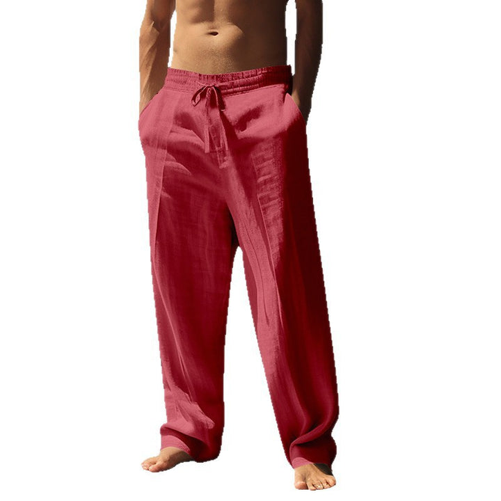 Men's airy beach pants with elastic waistband and side pockets Lisslune