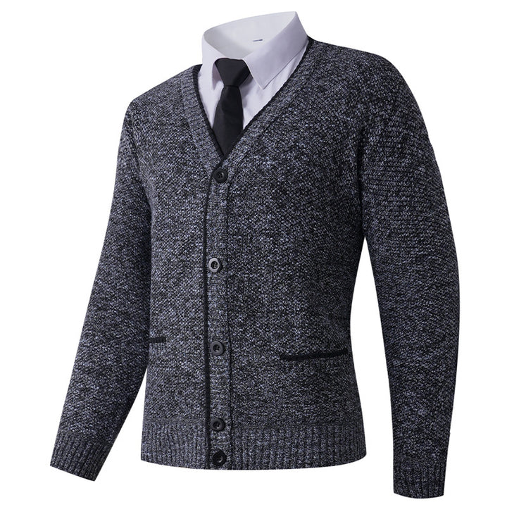 Men's cardigan with V-neck and classic design Lisslune