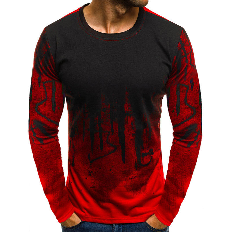 Men's long sleeve shirt with modern graphic accents and sporty fit Lisslune