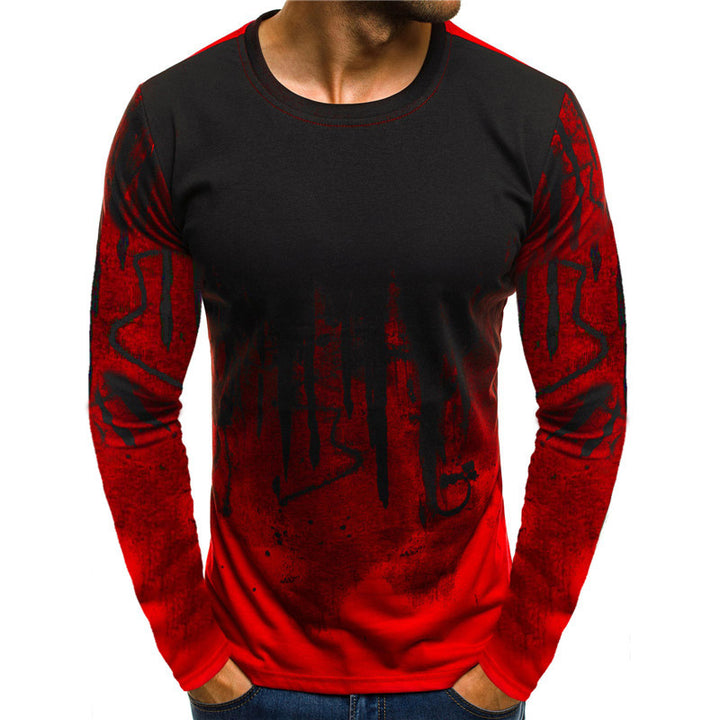 Men's long sleeve shirt with modern graphic accents and sporty fit Lisslune