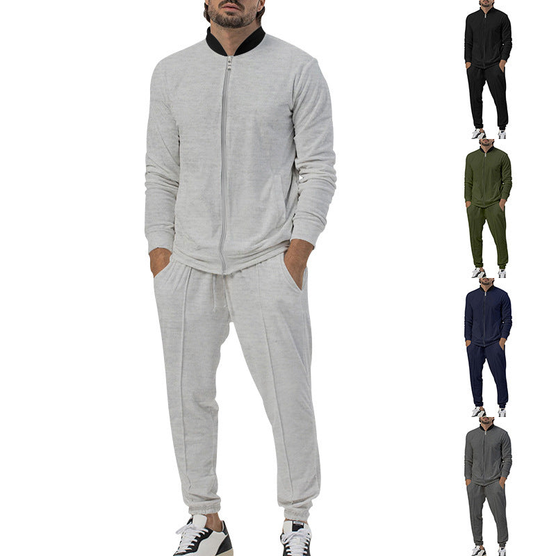 Men's sporty leisure set with full zip and elastic cuffs Lisslune