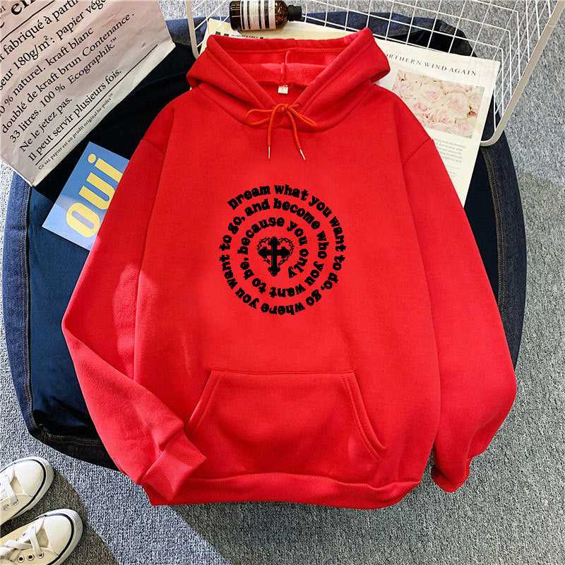 Women's hoodie with inspiring motif Lisslune