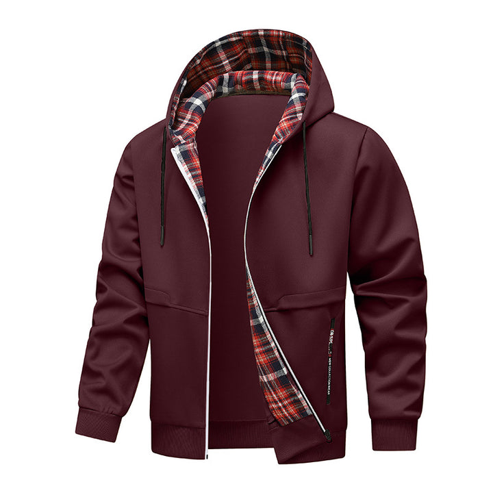 Men's sporty hybrid jacket with internal check pattern Lisslune
