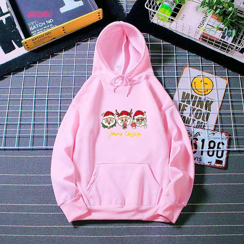 Women's hooded sweatshirt with festive Christmas motif Lisslune