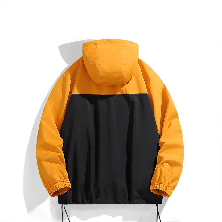 Men's windproof functional jacket with stylish color contrast and practical pockets Lisslune