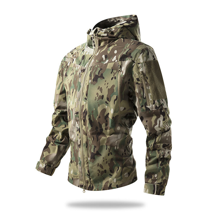 Men's Technical Outdoor Jacket with Insulating Filling and Adjustable Hood Collar Lisslune