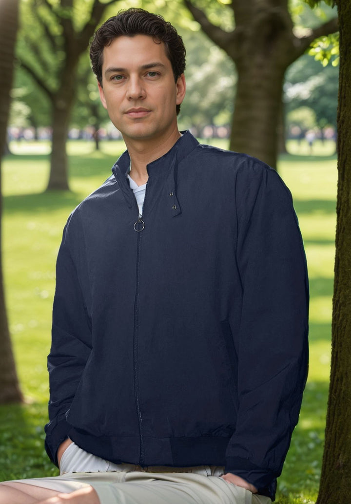 Men's lightweight transitional jacket with high collar and side pockets Lisslune