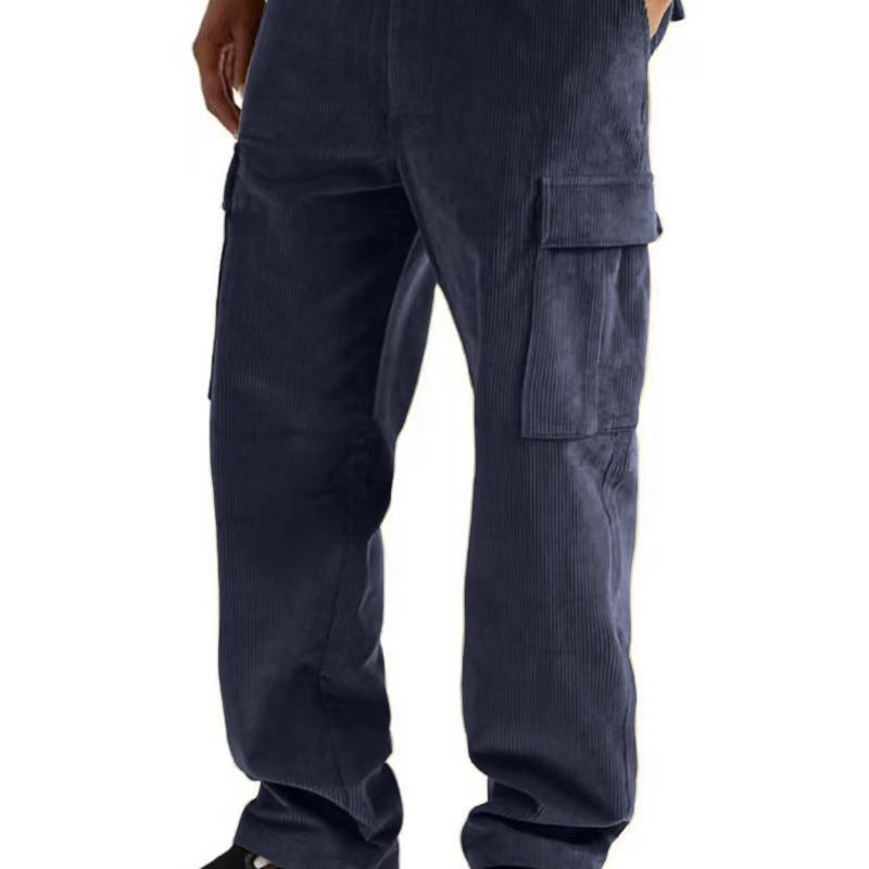 Men's cargo pants with elastic waistband and practical side pockets Lisslune