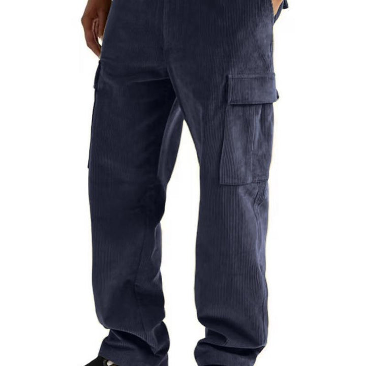 Men's cargo pants with elastic waistband and practical side pockets Lisslune