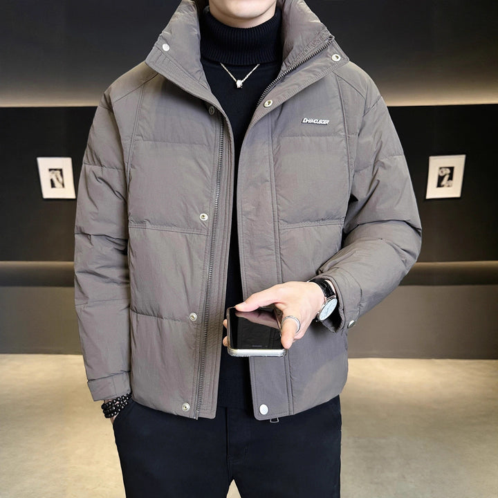Men's Modern Quilted Jacket with Practical Hood and Warming Filling Lisslune