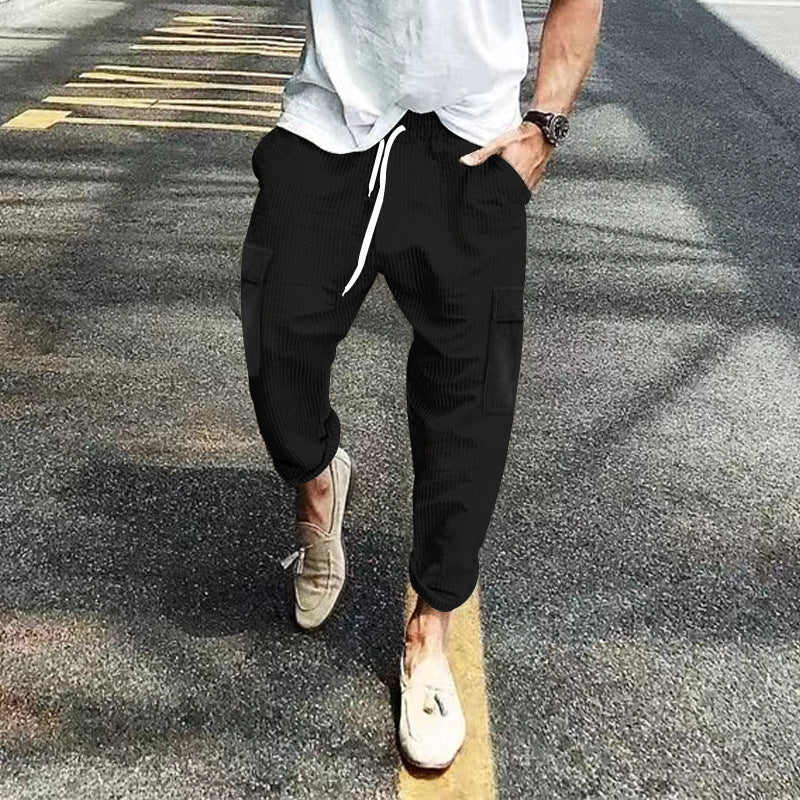 Men's cargo joggers with practical side pockets and a comfortable fit Lisslune