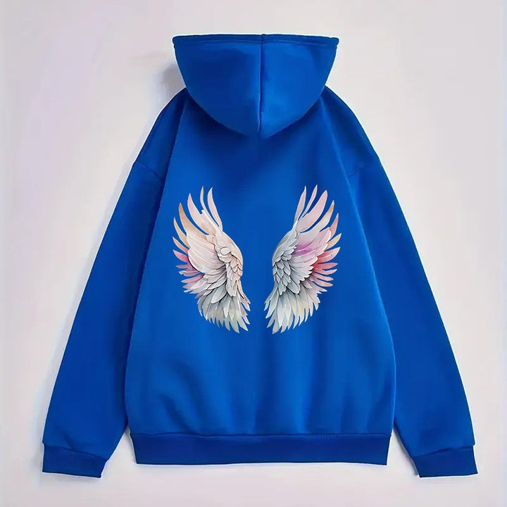 Women's hoodie with stylish angel wing design Lisslune