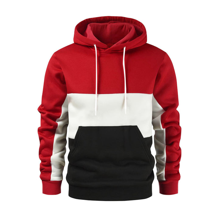 Men's hoodie with fashionable color block design Lisslune