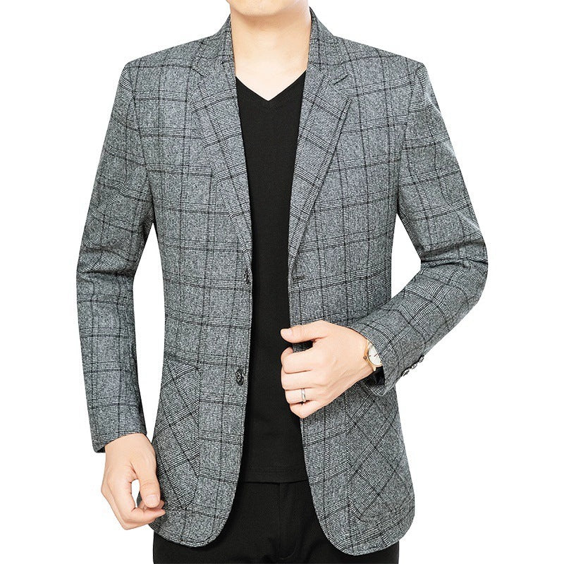 Men's Elegant Checked Blazer Lisslune