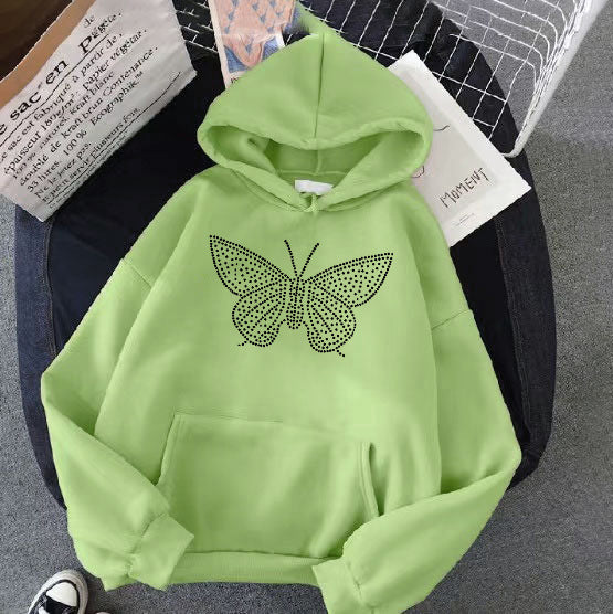 Women's hoodie with elegant butterfly design Lisslune