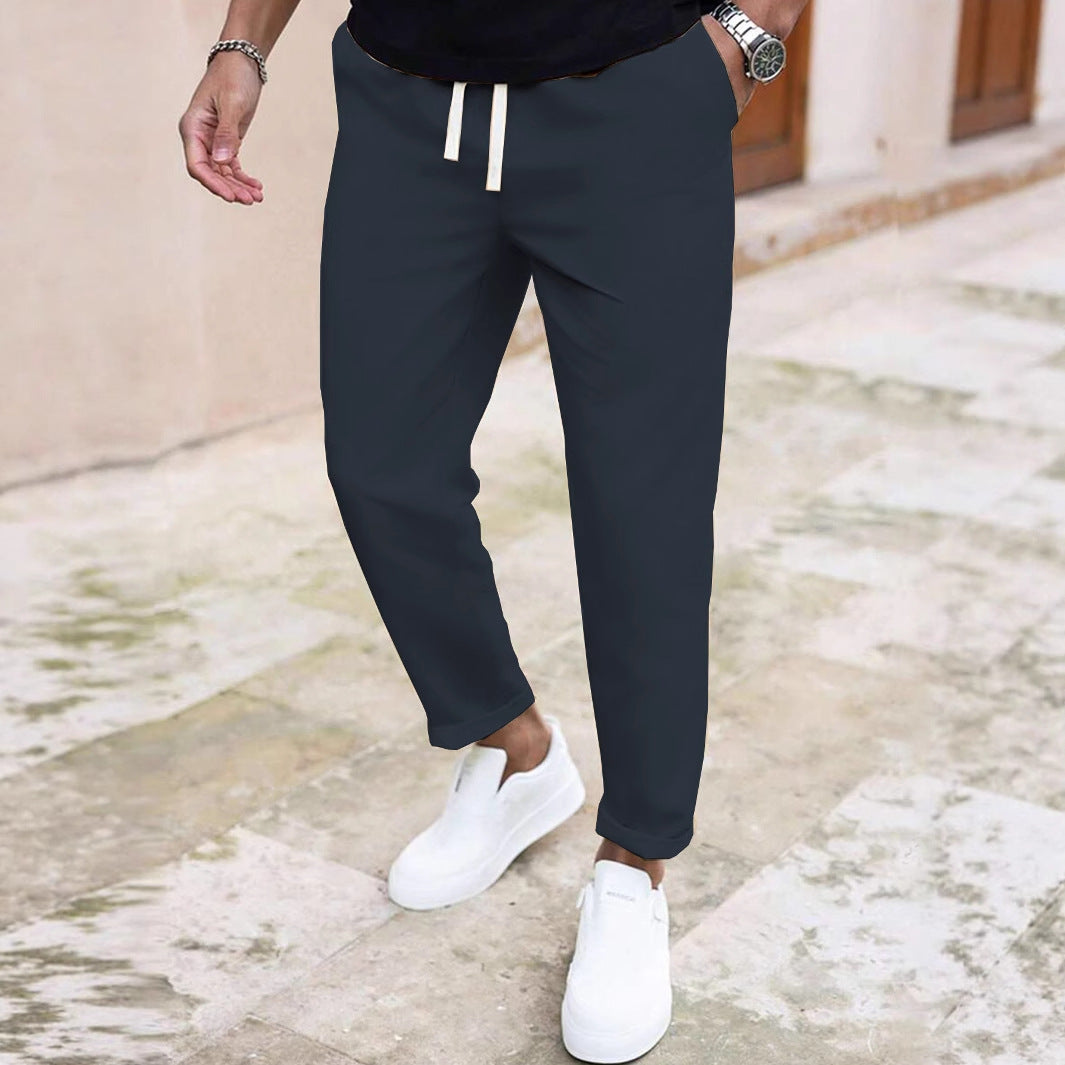 Men's casual training pants with adjustable waist Lisslune