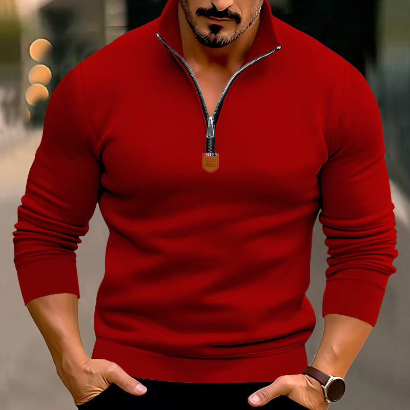 Men's padded sweater with modern zipper and slim fit Lisslune