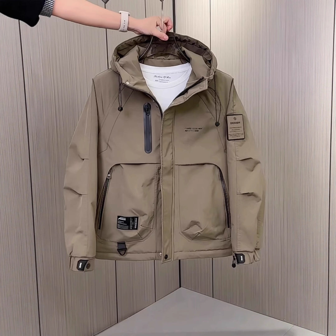 Men's Technical Outdoor Jacket with Multifunctional Storage Pockets Lisslune