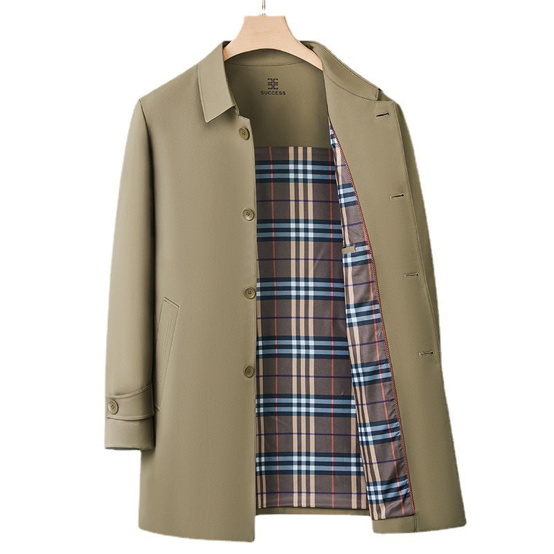 Men's Fashionable Long Coat with Functional Inner Lining Lisslune