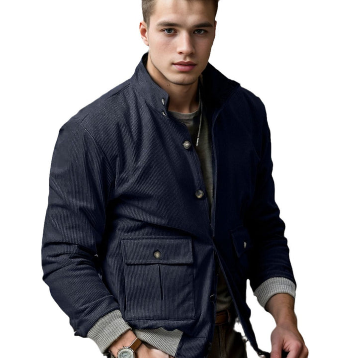 Men's modern cord jacket with practical pockets Lisslune