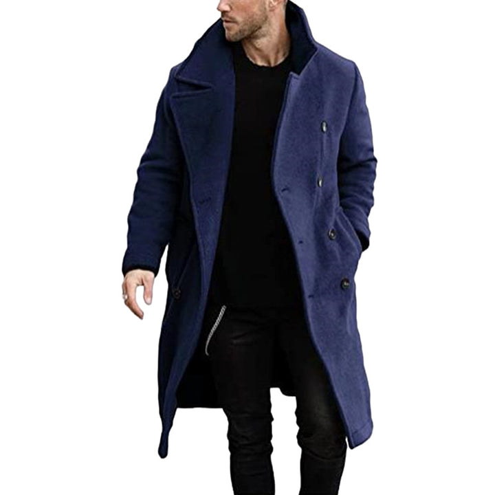 Men's trendy wool coat with textured surface and practical pockets Lisslune