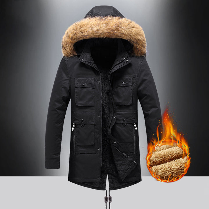 Men's Multilayered Parka Jacket with Insulating Fleece Lining Lisslune